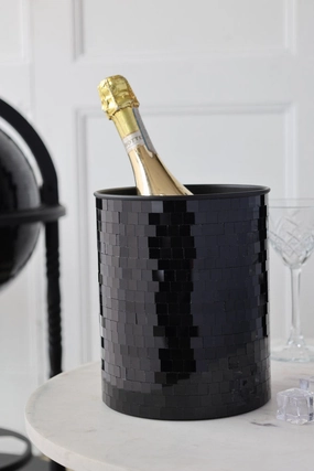 Disco Ball Wine Cooler In Blackoutdoor patio dining furniture set