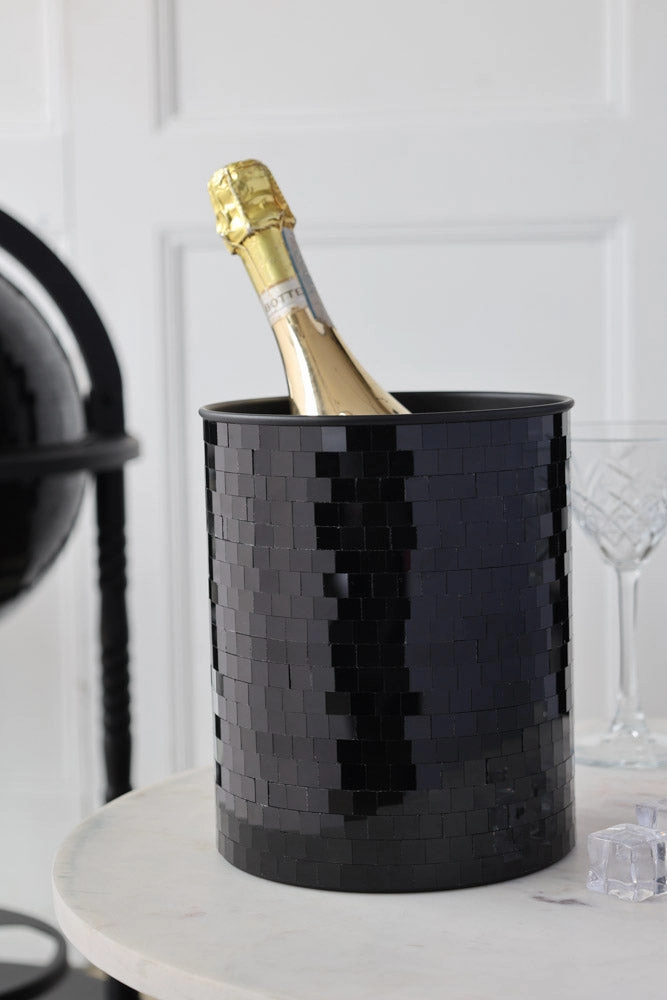 Disco Ball Wine Cooler In Blackoutdoor patio dining furniture set