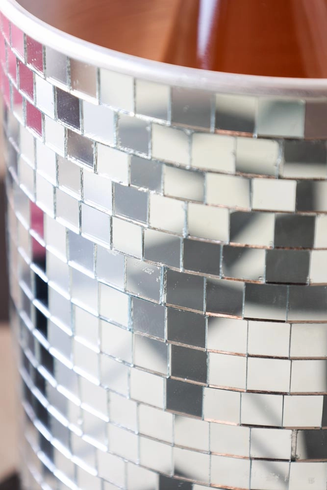 Disco Ball Wine Cooler In Silver