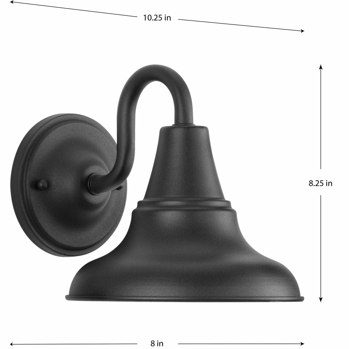District One Light Wall Lantern Black