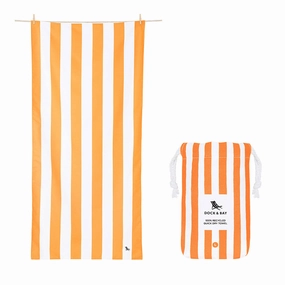 Dock & Bay Beach Towel Cabana Collection L 100% Recycled Ipanema Orange Big Hot Sale