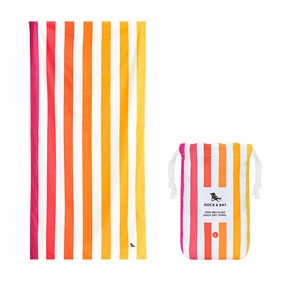 Dock & Bay Beach Towel Cabana Collection L 100% Recycled Peach Sunrise Best Seller Deal Daily Hot Deal