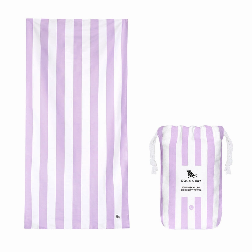 Weekend Flash Offer Special Savings Today Dock & Bay Beach Towel Cabana Light Collection L 100% Recycled Lombok Lilac