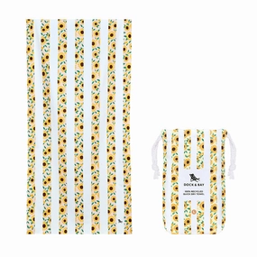 Hot Pick Online Limited Time Steal Dock & Bay Beach Towel Flower Power Collection L 100% Recycled Sunflower Solstice