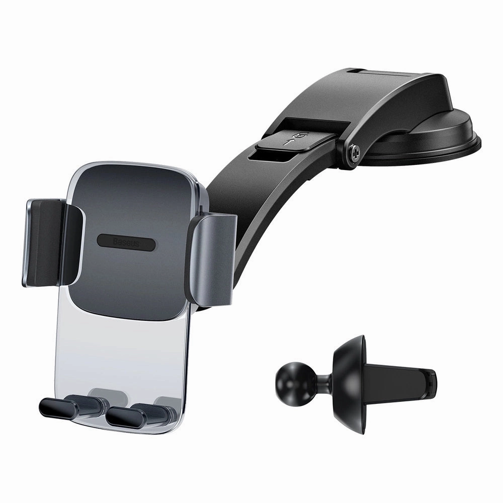 Baseus Easy Control Clamp Car Mount Holder (A Set) Black Best Deal Alert