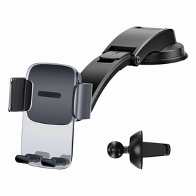 Baseus Easy Control Clamp Car Mount Holder (A Set) Black Best Deal Alert