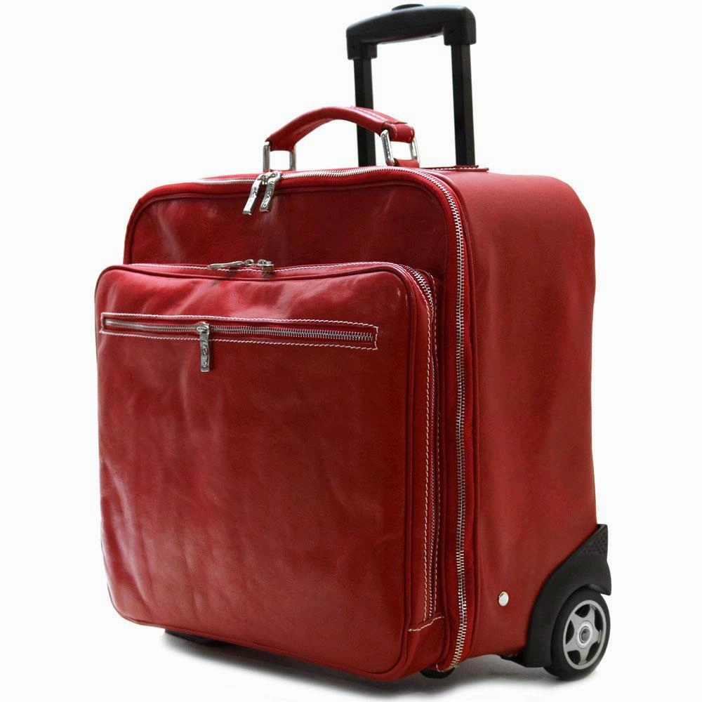 Instant Deal Today Floto Leather Monticello Wheeled Briefcase