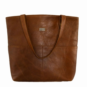 Tan Leather Goods - Emma Leather Handbag | Pecan Hot Clearance Now Sweet Deal Inside