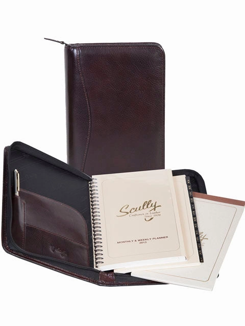 Save Today Event Scully Italian Leather Writing Pad Organizer