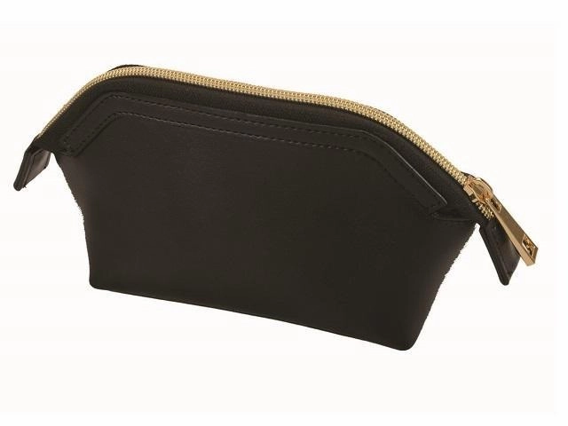 Save Big Online Grab the Deal Now Adpel Leather Khloe Cosmetic Make Up Purse | Black