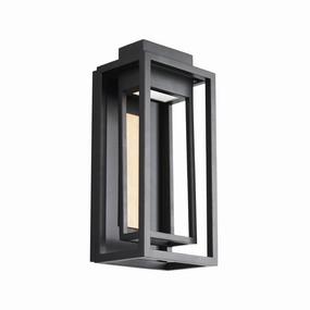 Dorne LED Outdoor Wall Sconce Black & Aged BrassOutdoor wall sconces with motion sensor