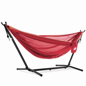 Double Mesh Hammock with Stand (9ft/280cm) - Punch & Peach outdoor hammock with stand and canopy