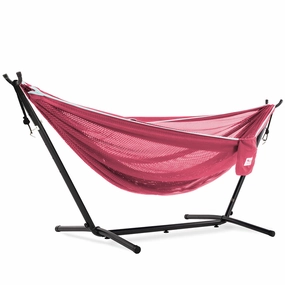 Double Mesh Hammock with Stand (9ft/280cm) - Rose & Celeste outdoor hammock with stand and canopy