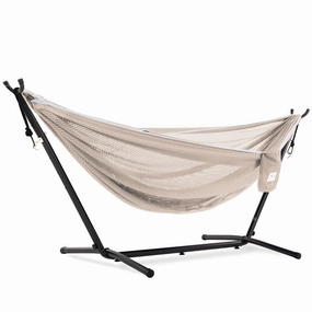 Double Mesh Hammock with Stand (9ft/280cm) - Sand & Sky outdoor hammock with stand and canopy