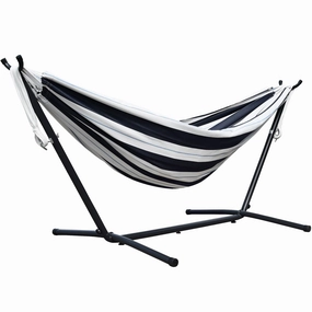 Double Sunbrella Hammock with Stand (9ft/280cm) - Harbour outdoor hammock with stand and canopy