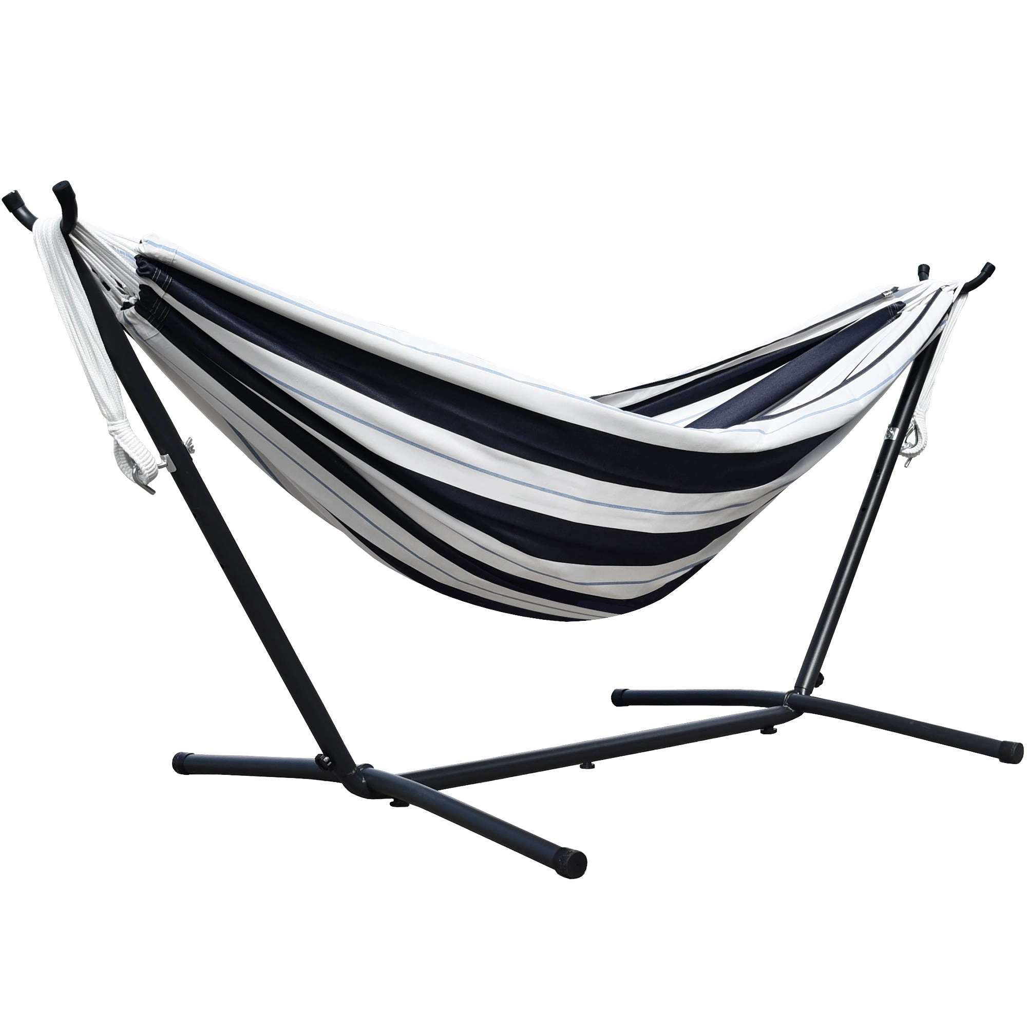 Double Sunbrella Hammock with Stand (9ft/280cm) - Harbour outdoor hammock with stand and canopy