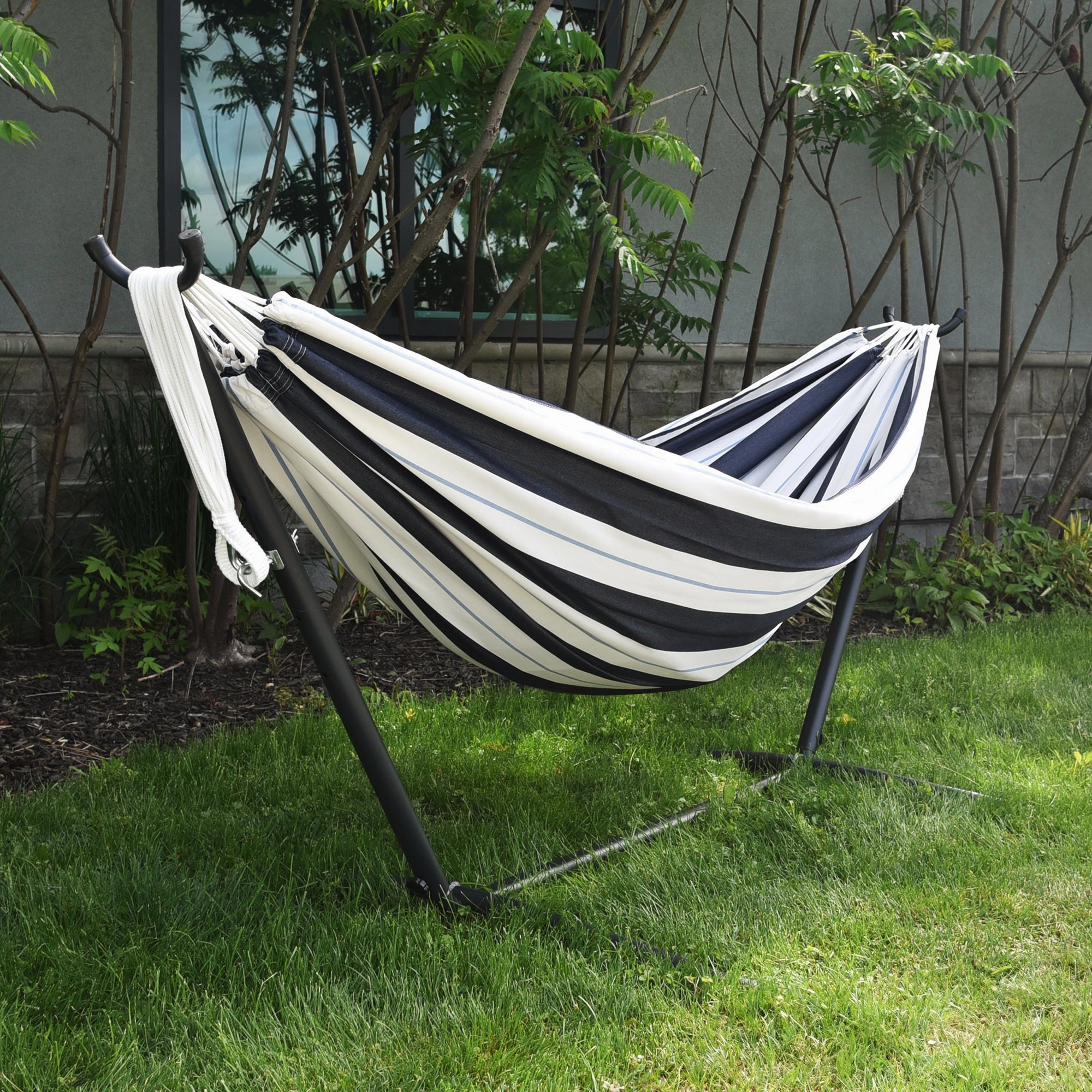 Double Sunbrella Hammock with Stand (9ft/280cm) - Harbour