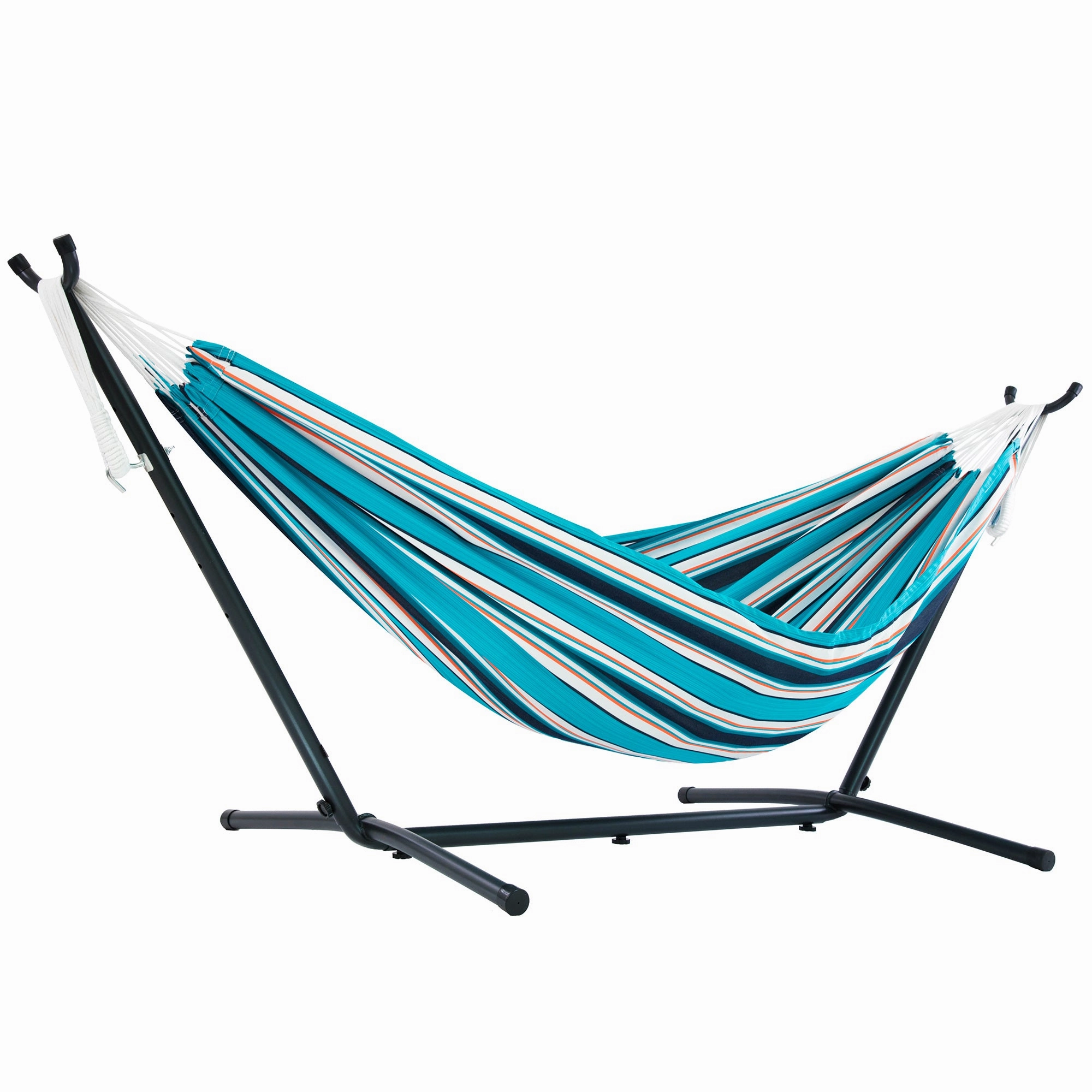 Double Sunbrella Hammock with Stand (9ft/280cm) - Token Surfside outdoor hammock with stand and canopy