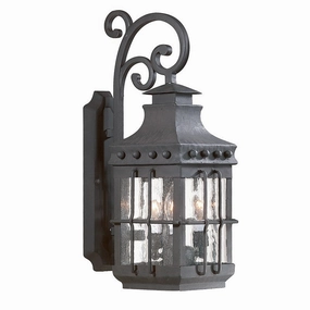 Dover Three Light Wall Lantern Textured BlackOutdoor wall sconces with motion sensor