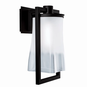 Drape One Light Outdoor Wall Mount Matte BlackOutdoor wall sconces with motion sensor