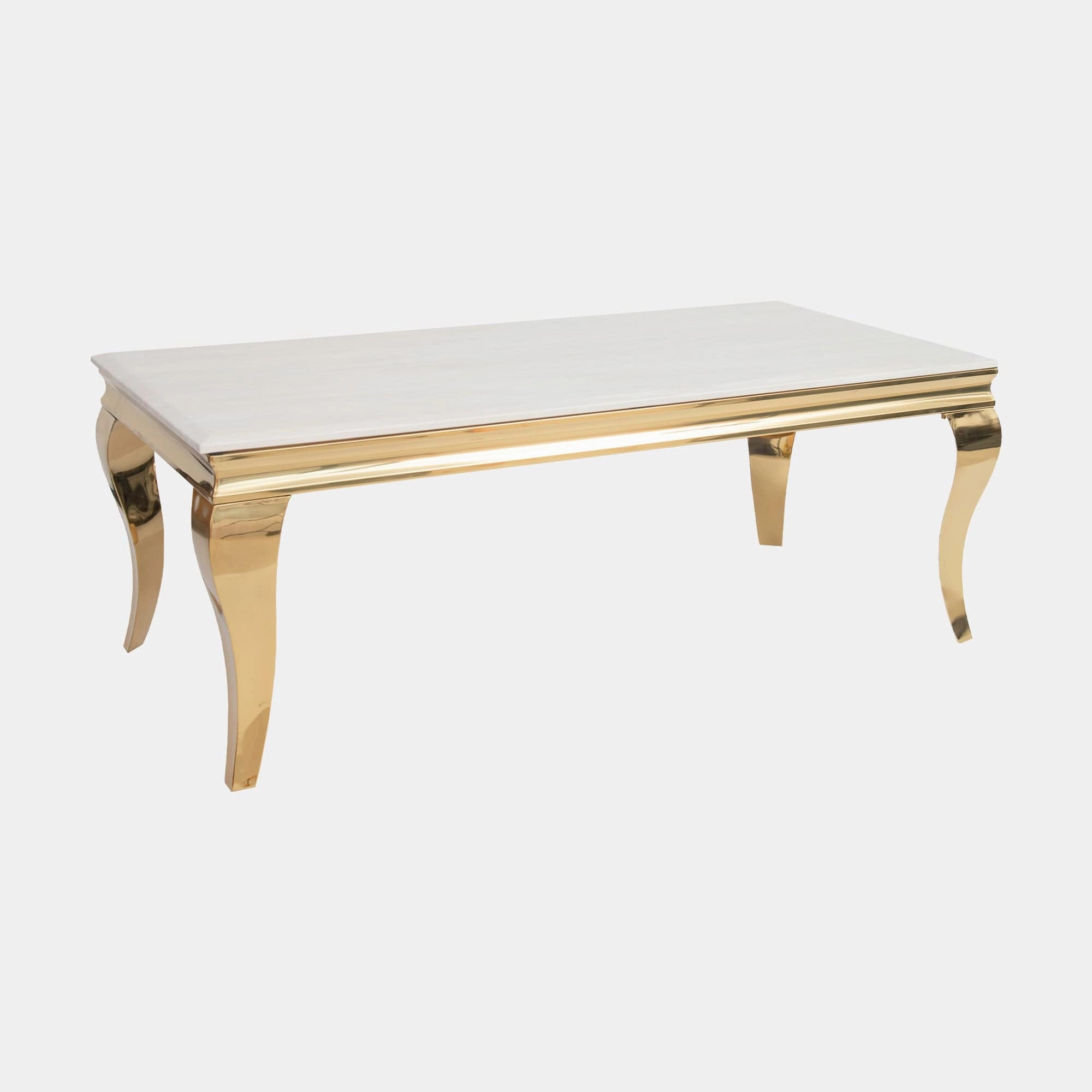 Dubai - 120cm Coffee Table With Cream Marble Topoutdoor coffee table for patio or lounge