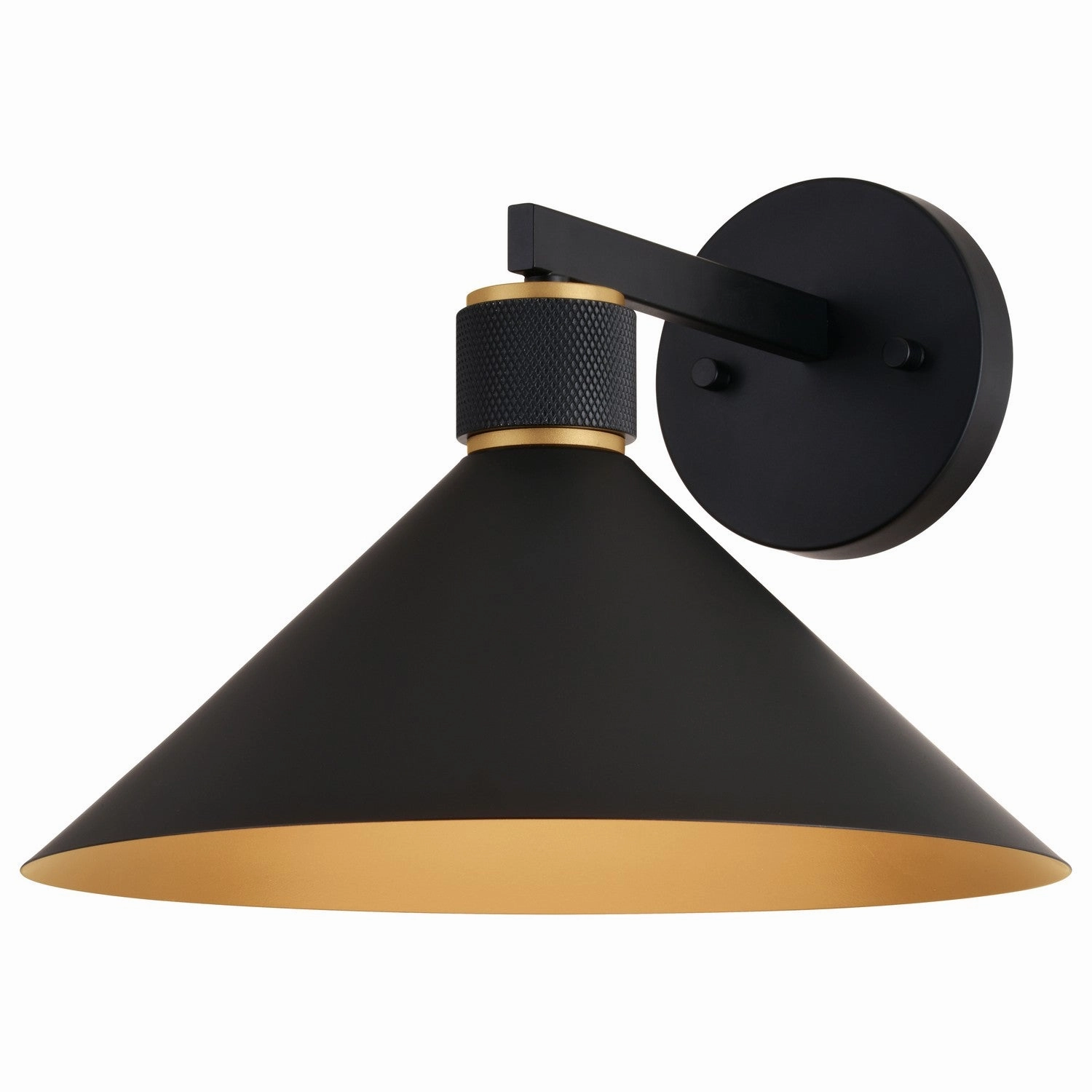 Dunbar One Light Outdoor Wal Mount Matte Black and GoldOutdoor wall sconces with motion sensor