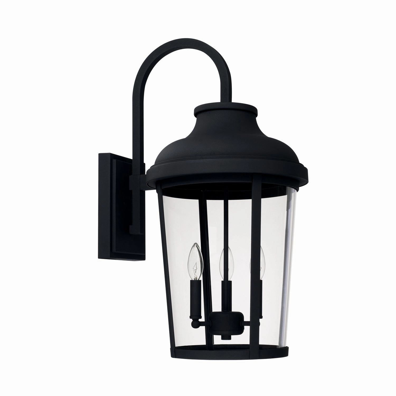 Dunbar Three Light Outdoor Wall Lantern BlackOutdoor wall sconces with motion sensor