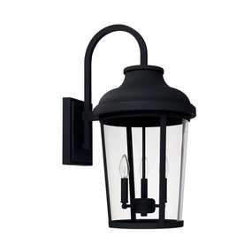 Dunbar Three Light Outdoor Wall Lantern BlackOutdoor wall sconces with motion sensor