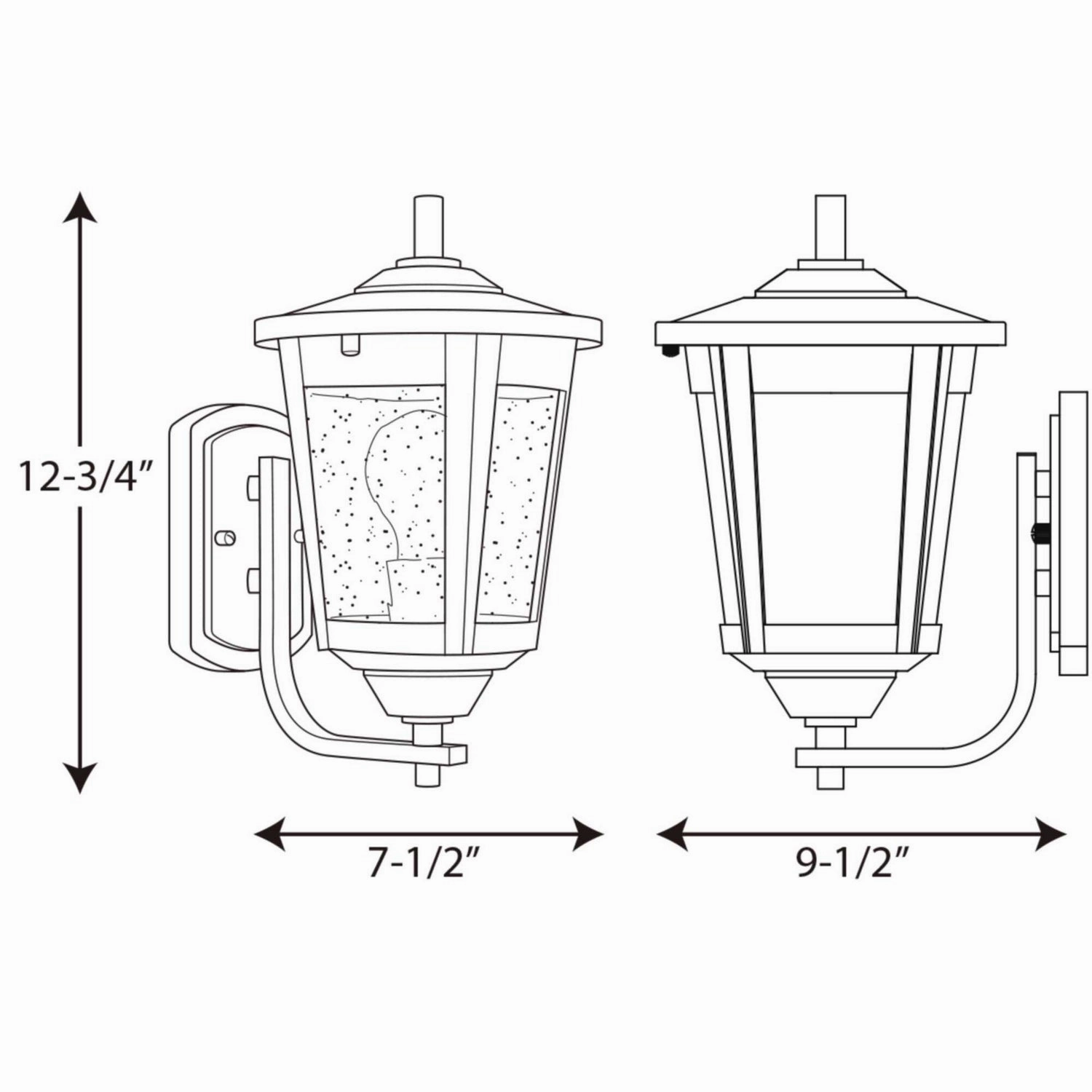 East Haven One Light Wall Lantern Black