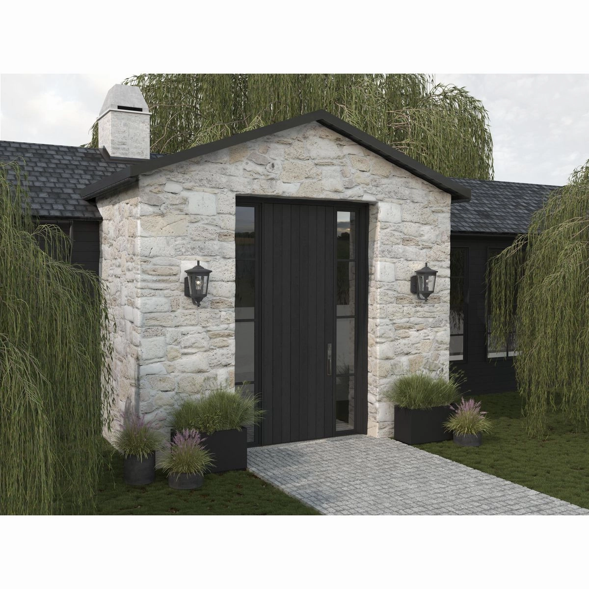 East Haven One Light Wall Lantern Black