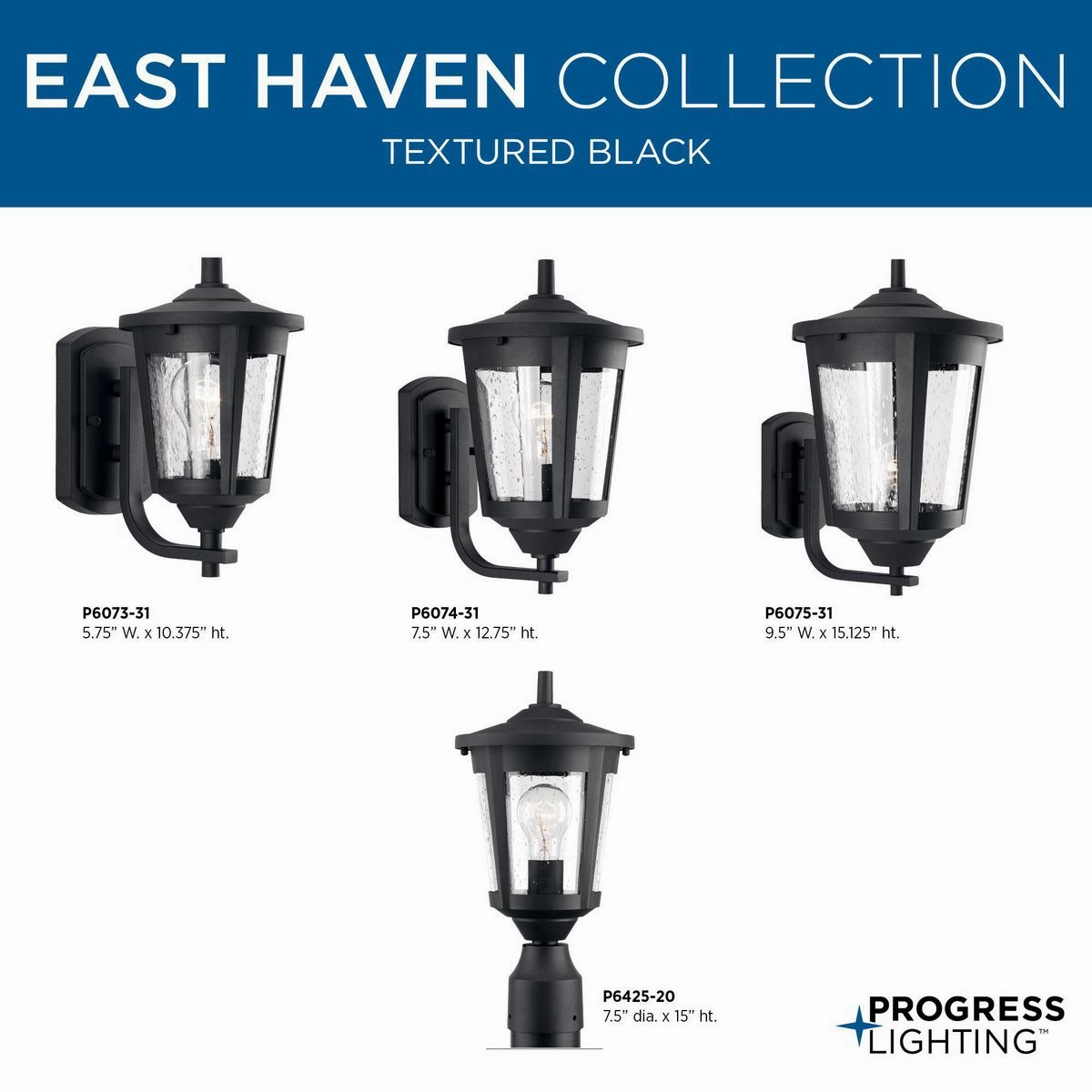 East Haven One Light Wall Lantern Black