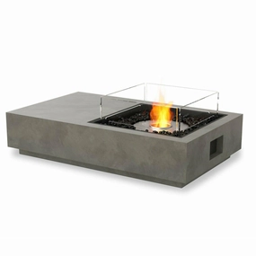 EcoSmart Fire - Manhattan 50" Rectangular Concrete Fire Pit Tableportable outdoor fire pit with lid