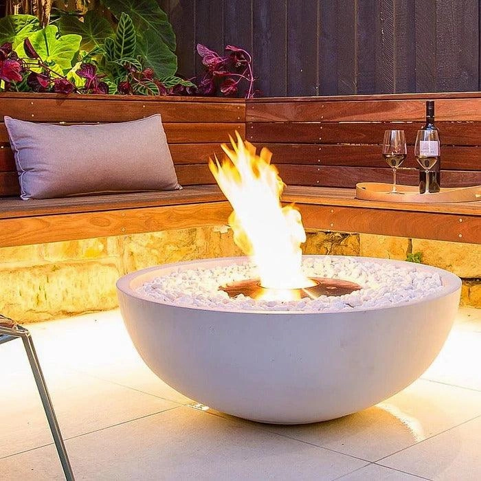 EcoSmart Fire - Mix 850 Bioethanol Freestanding Round Concrete Fire Pit Bowl