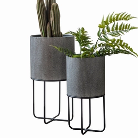 Eda - Set of 2 Metal Plantersoutdoor garden decorative ornaments