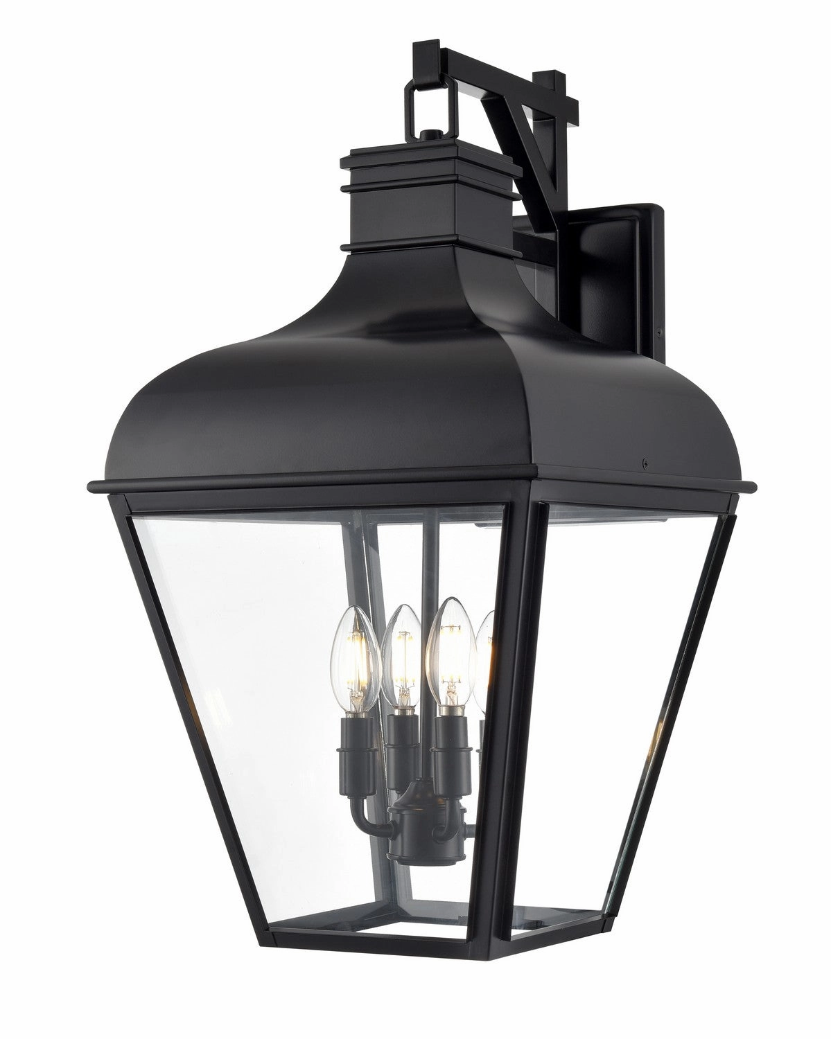 Edenton Four Light Outdoor Wall Sconce Matte BlackOutdoor wall sconces with motion sensor