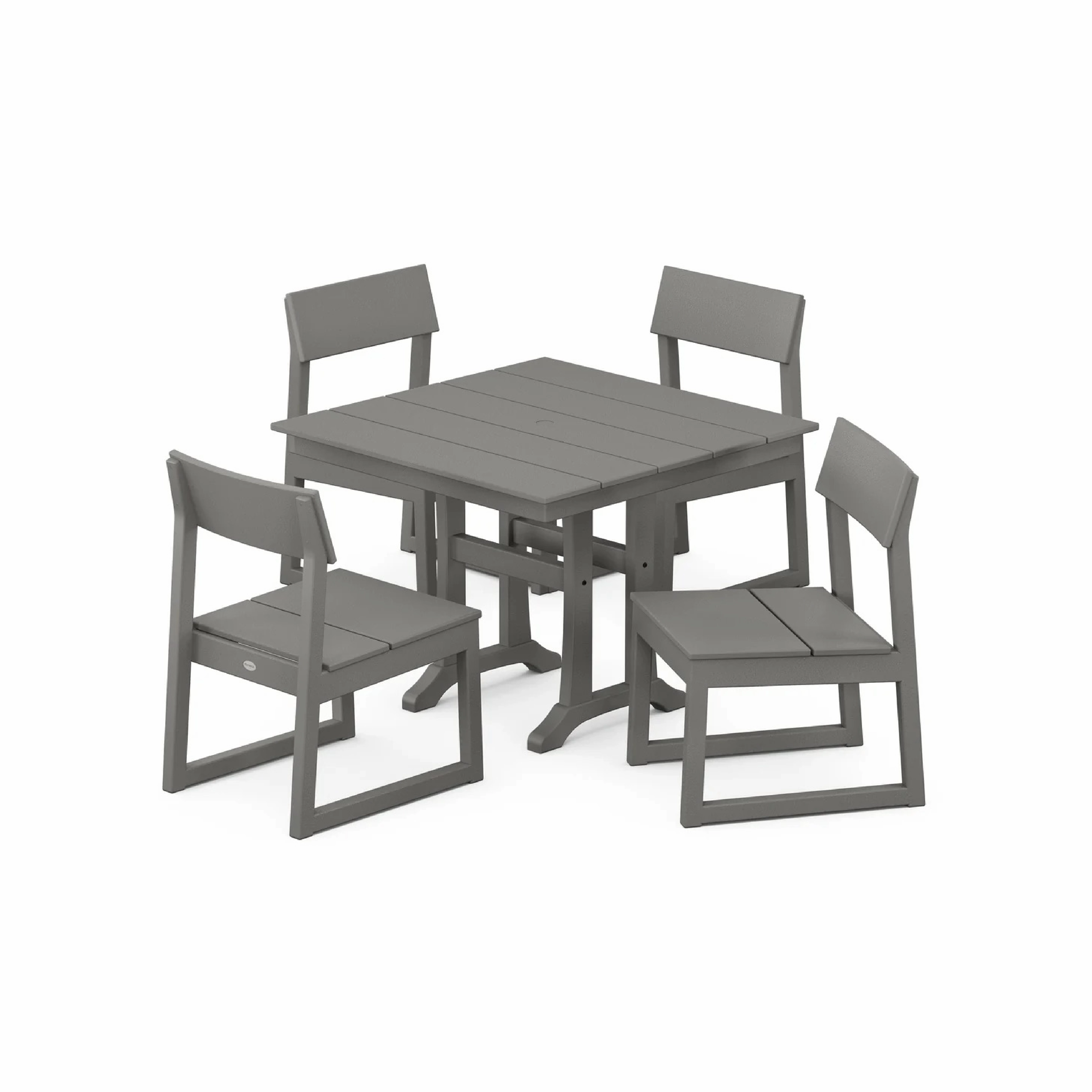 EDGE 5-Piece Farmhouse Trestle Side Chair Dining Setoutdoor patio furniture set