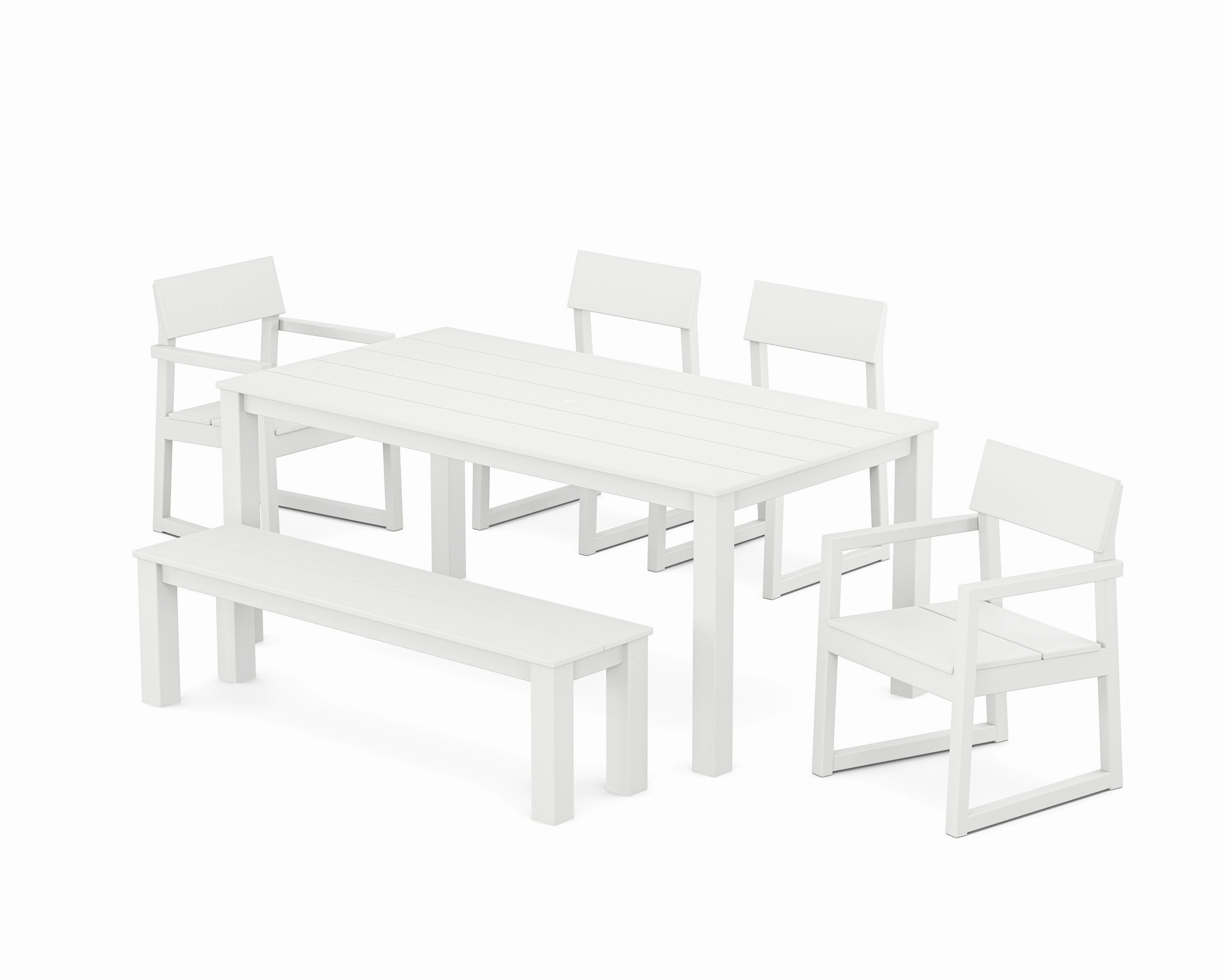 EDGE 6-Piece Parsons Dining Set with Bench