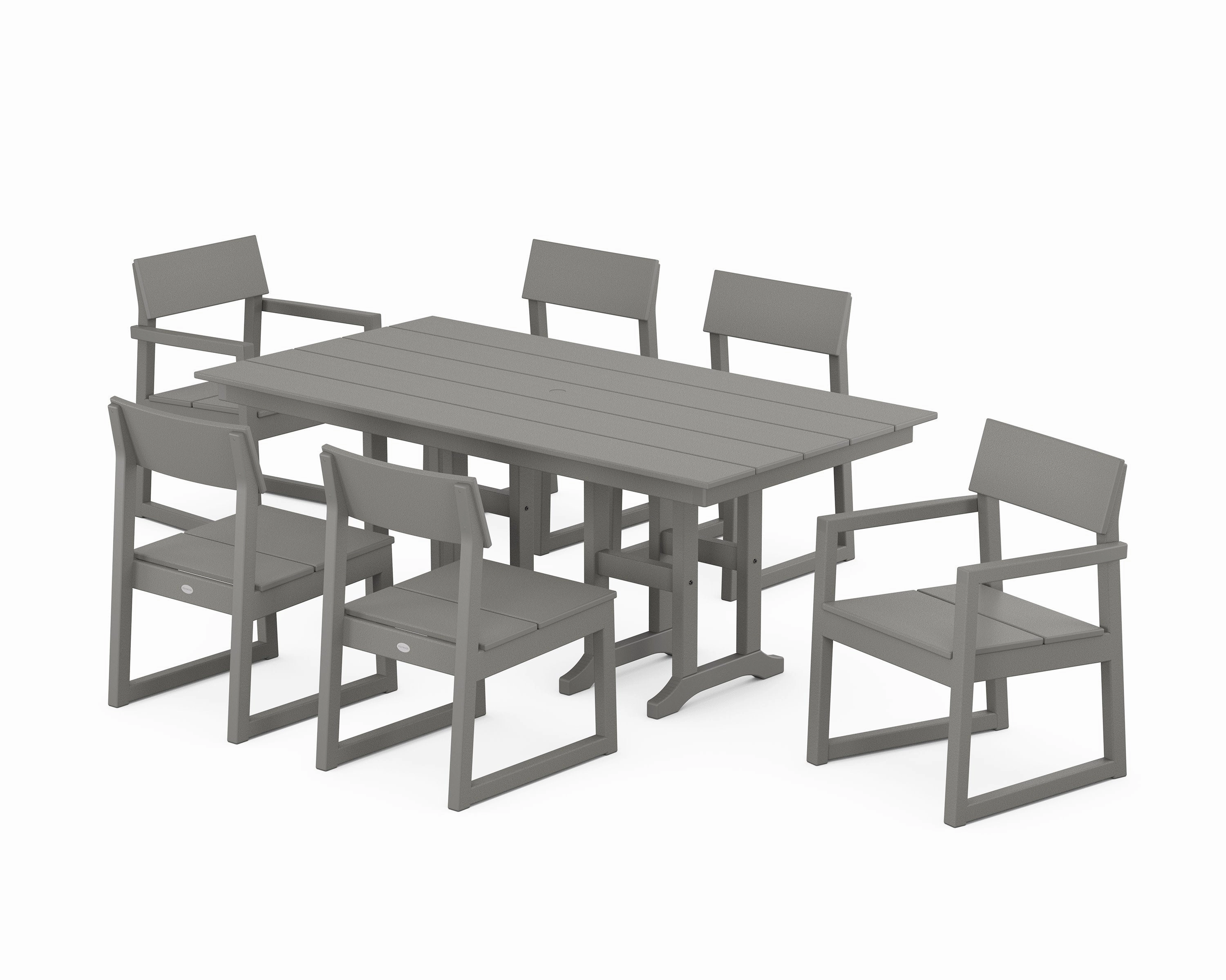 EDGE 7-Piece Farmhouse Dining Setoutdoor patio furniture set