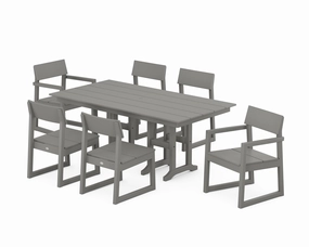 EDGE 7-Piece Farmhouse Dining Setoutdoor patio furniture set