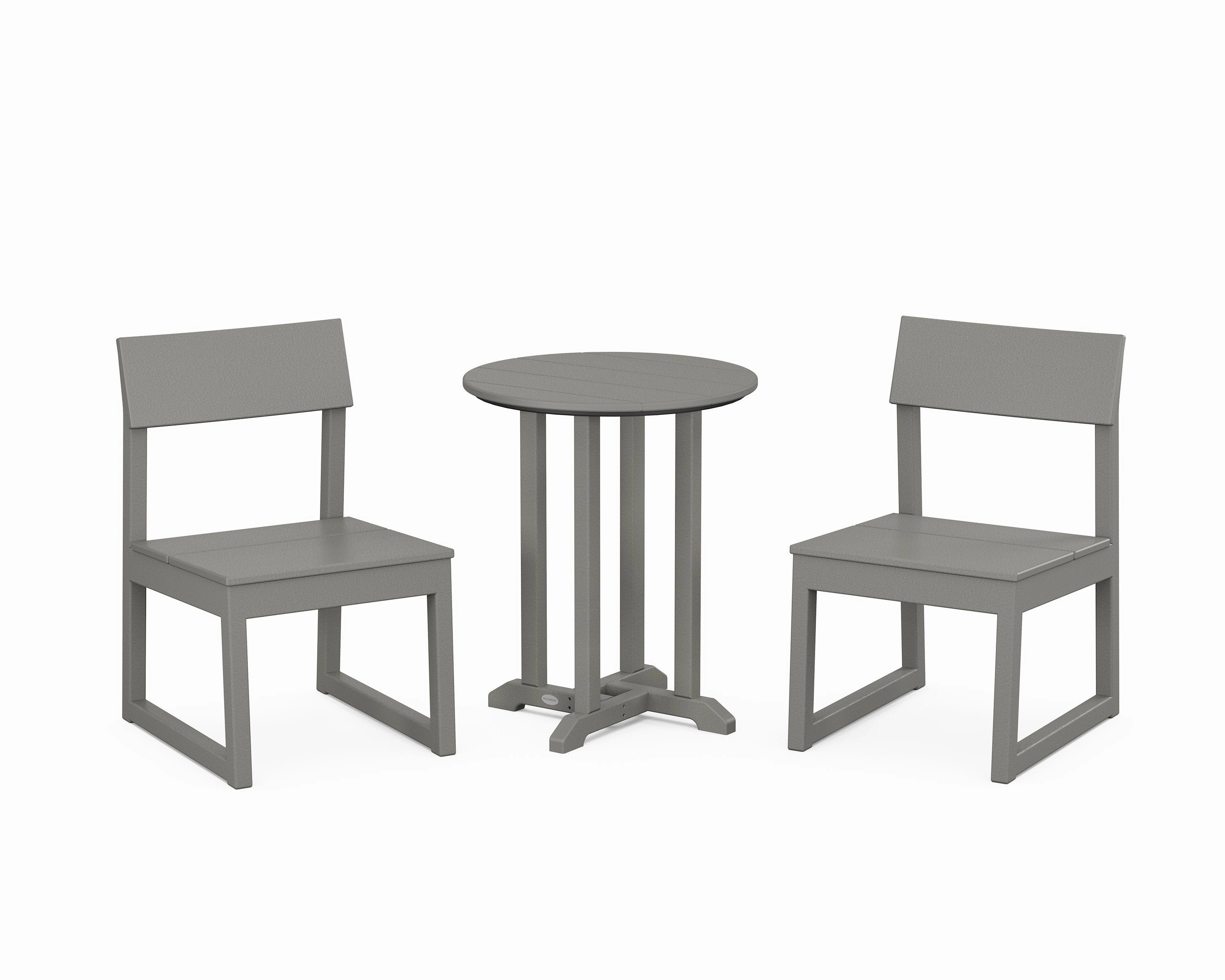 EDGE Side Chair 3-Piece Round Bistro Dining Setoutdoor patio furniture set