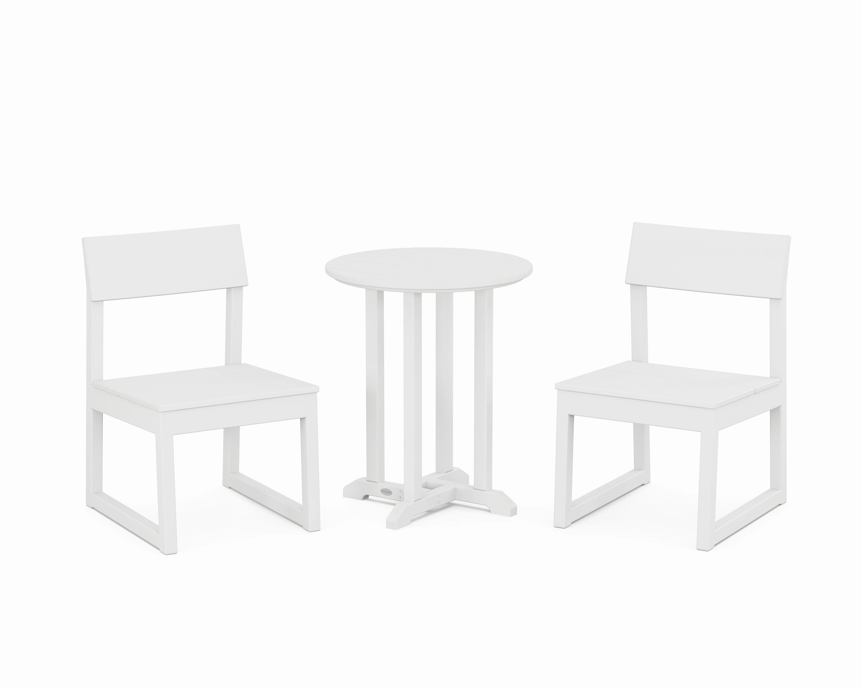 EDGE Side Chair 3-Piece Round Bistro Dining Set