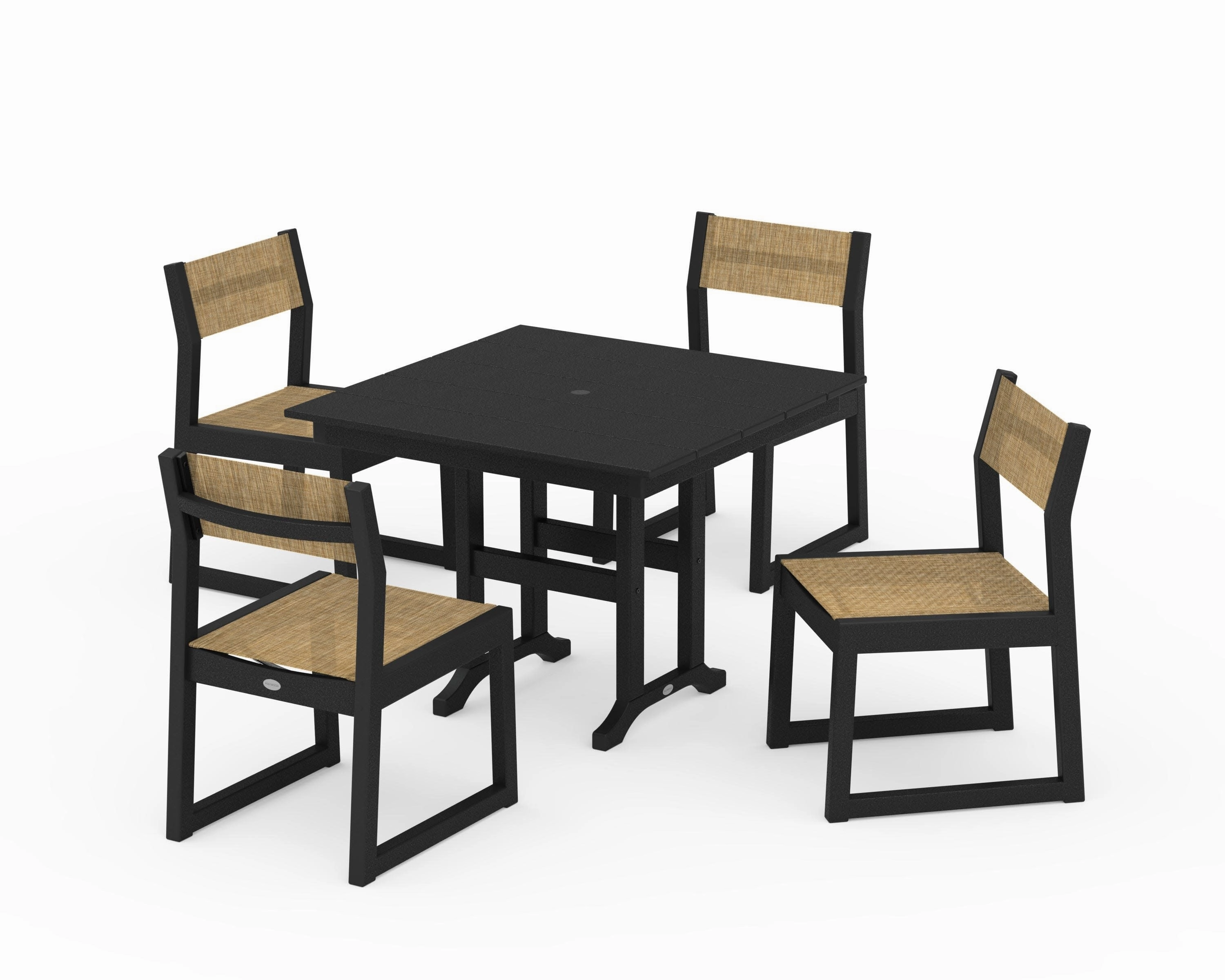 EDGE Sling Side Chair 5-Piece Farmhouse Dining Set