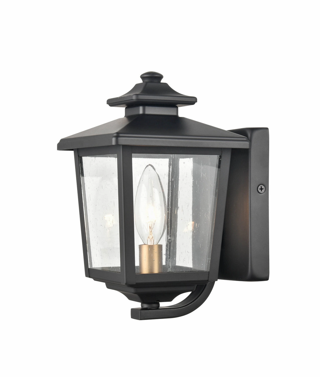 Eldrick One Light Outdoor Hanging Lantern Powder Coated BlackOutdoor wall sconces with motion sensor