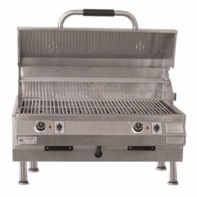 Electrichef 32" Ruby Dual Control Tabletop Outdoor Electric Grill 4400-EC-448-TT-D-32 compact BBQ grill for small spaces