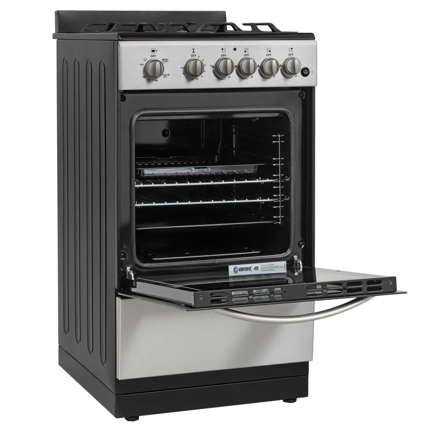 Element Appliance EGR204MCCS Element 1.9 Cu. Ft. 20 Gas Range - Stainless Steel (Egr204Mccs)
