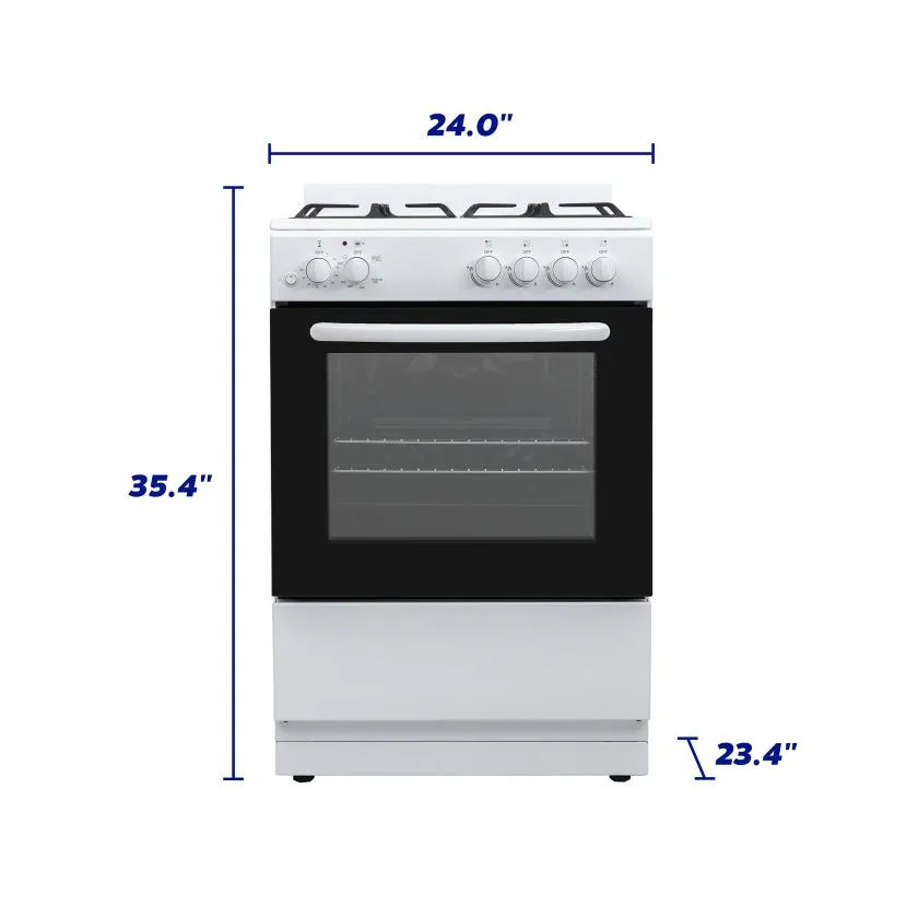 Element Appliance EGR244MCCW Element 2.4 Cu. Ft. 24 Gas Range - White (Egr244Mccw)