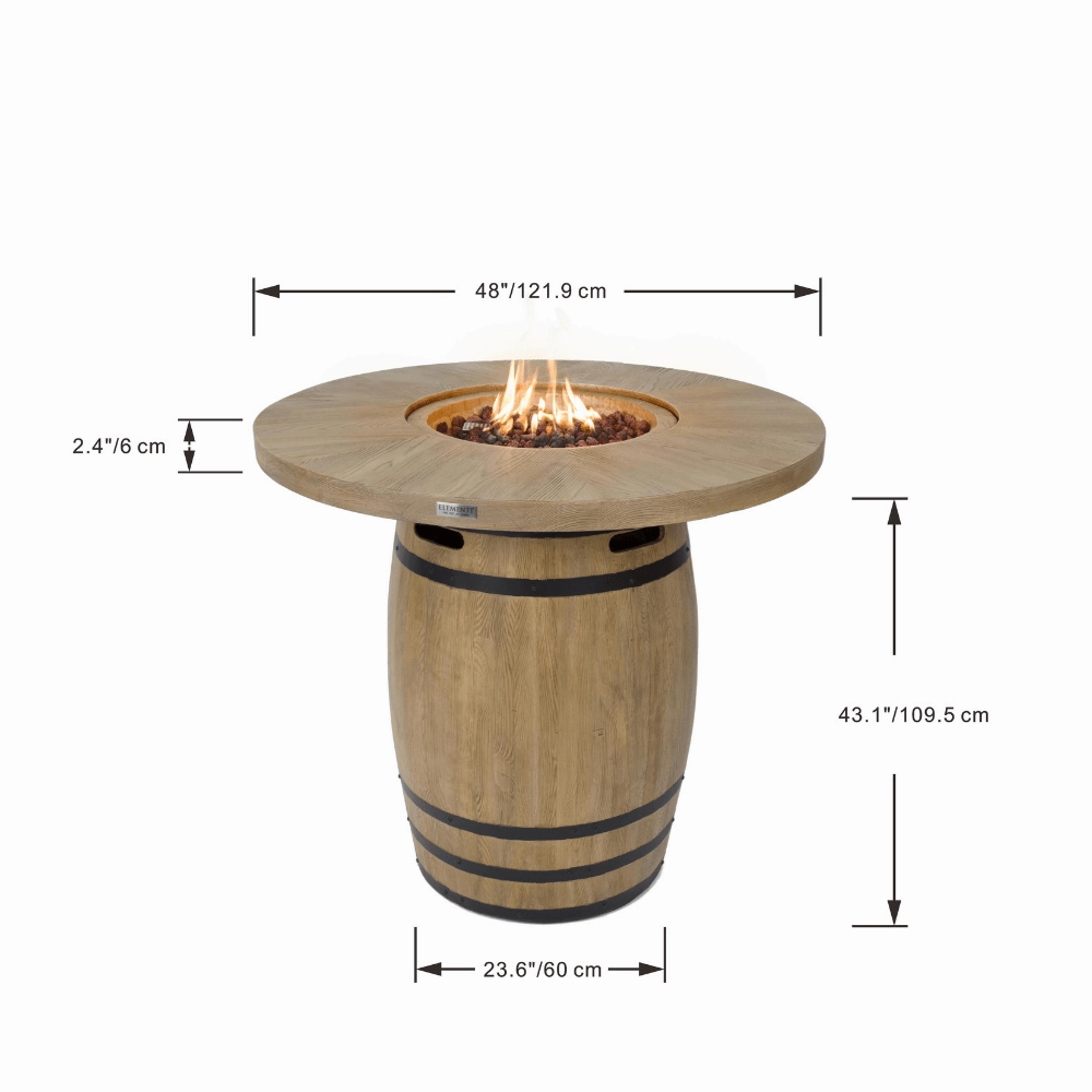 Elementi Lafite Fire Table OFG225