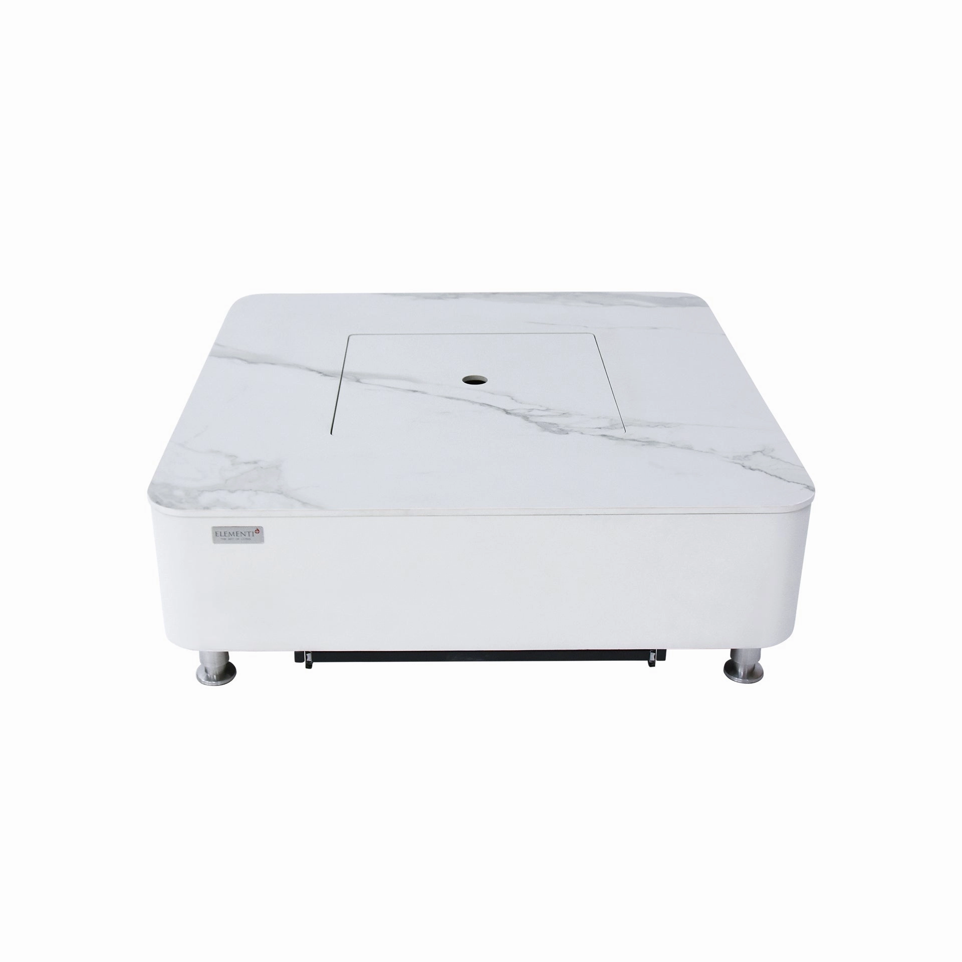 Elementi Plus - Annecy 42 Square Marble Porcelain Fire Table OFP101BW