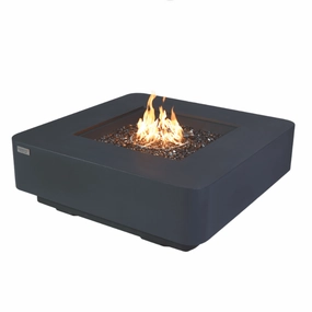 Elementi Plus - Bergamo Square Concrete Fire Pit Table - OFG419DGportable outdoor fire pit with lid