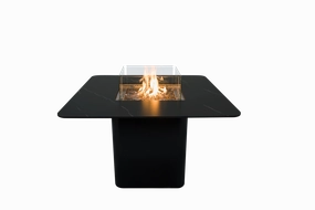 Elementi Plus - Brugge 46 Square Marble Porcelain Dining Table, Hidden Propane Storage - OFP202BB-LPportable outdoor fire pit with lid